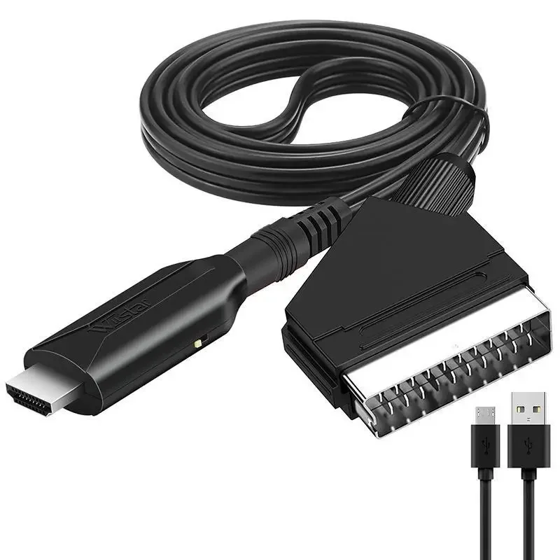 Convertitore Da Scart A Hdmi Adattatore Audio Video Per Hdtv/Dvd/Set-Top Box/Ps3/Pal/Ntsc Cavi Digitali Cavi Maschio Compatibili Con Hdmi Nuovo