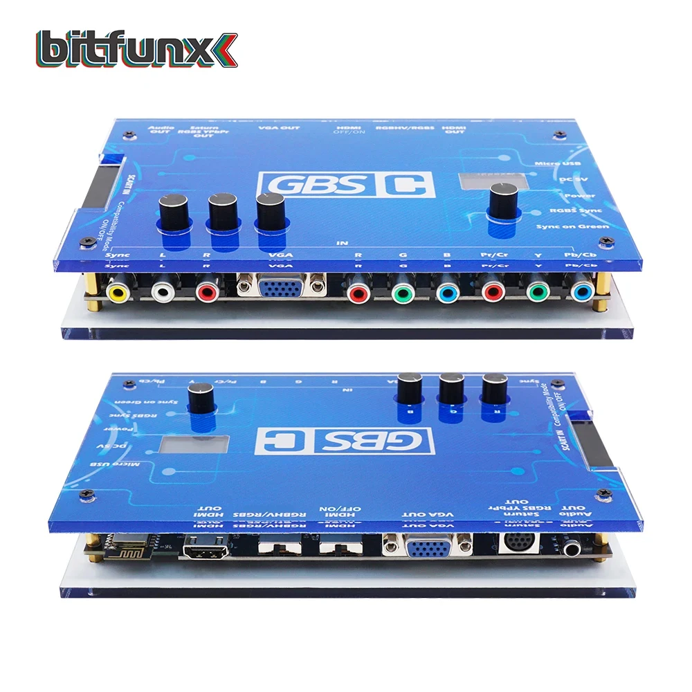 Bitfunx Gbs Control Upscaler Gbsc Vido Converter Rgbs Vga Scart Ypbpr Signal To Vga Hdmi Upscaler Per Console Per Videogiochi Retrò