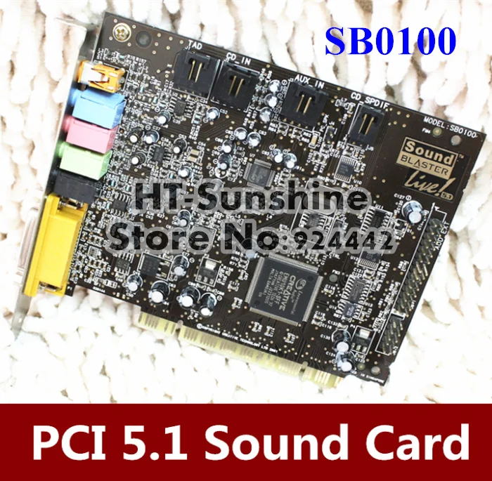 Originale Sound Blaster Live! 5.1 Sb0100 Pci Scheda Audio Per Creative-Testato Funziona Bene!