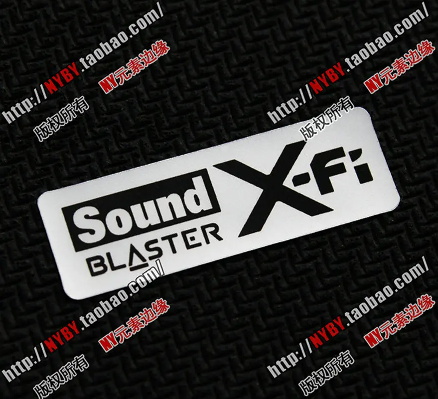 Originale Innovativo Effetto Sonoro Sound Blaster X-Fi Audio Decodifica Etichetta Adesiva Logo