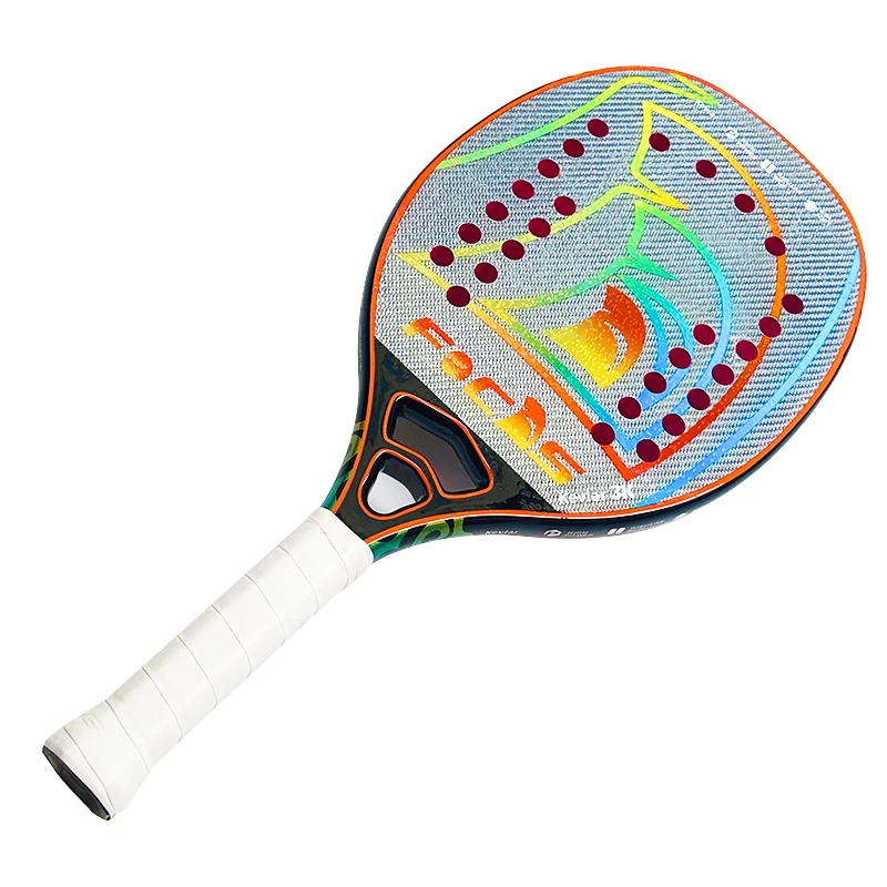 Gaivota -Focas Silver Kevlar Beach Tennis Racchetta Advanced Red Eva Surface Trattamento Ruvido