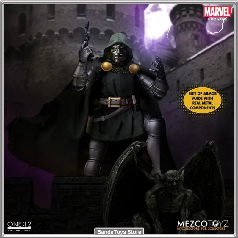In Magazzino Originale Mezco One:12 Collective Doctor Doom Collection Figure Model Toys