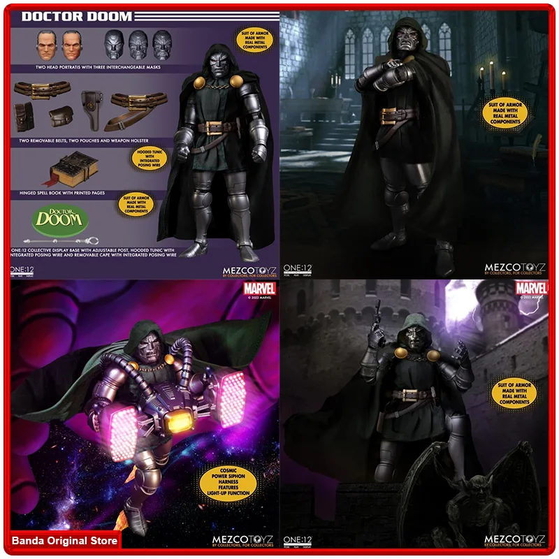100% In Magazzino Originale Mezco Toyz One:12 Generational Doctor Distrution Doctor Dr. Doom Action Collection Figure Model Toys