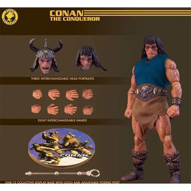 In Magazzino Originale Mezco One:12 Collective / Conan The Conqueror: Conan & Booster Kit Anime Action Collection Model Toys