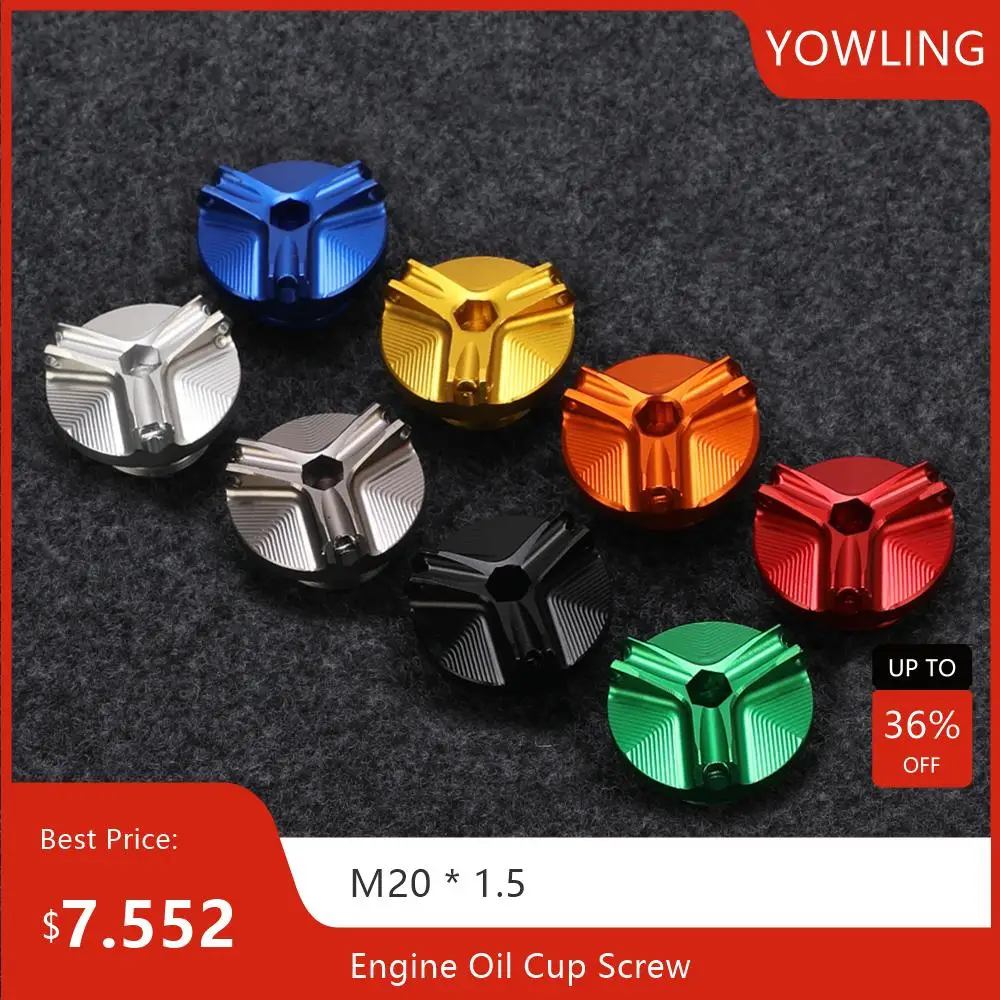 M20*1.5 Motorcycle Engine Oil Cup Cover Screw For Suzuki Gladius Hayabusa Intruder 800 Katana 1000 Tl1000R Tl1000S Sv650 Sv650S