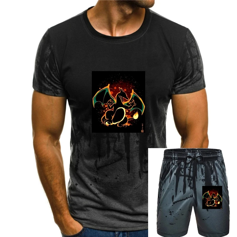 Articoli Rari Neu Charizard-Dark-T-Shirt-Unisex-Mens-Adult-Cotton T-Shir S-5Xl
