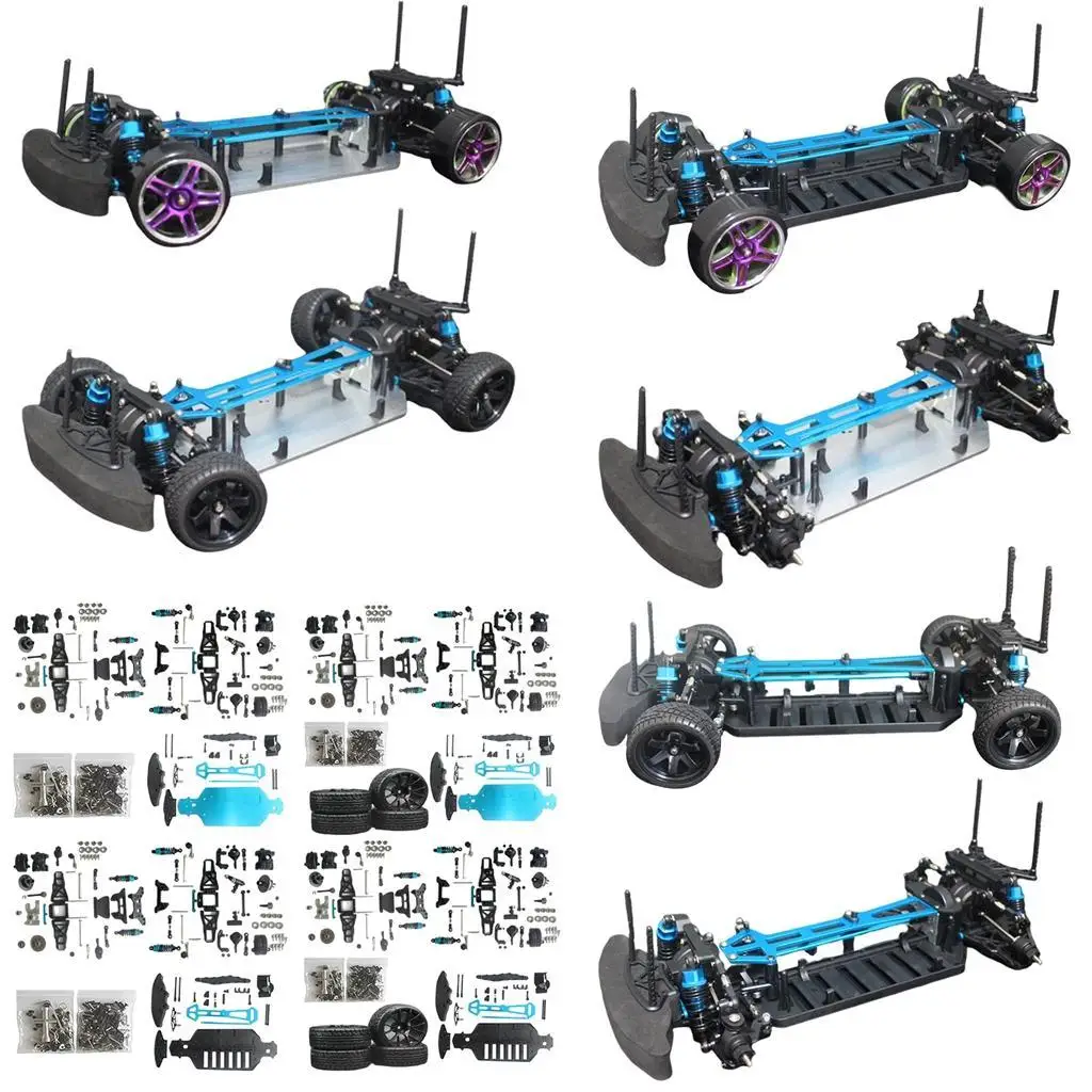 1/10 Rc Brushless Car Body Frame Chassis Kit Per Hsp 94123 Buggy Vehicle Fai Da Te Accs