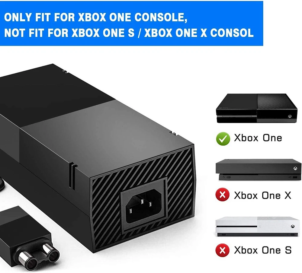 Power Brick Compatibile Con Xbox One Power Supply Brick Per Xbox One, Alimentatore Per Microsoft Xbox One