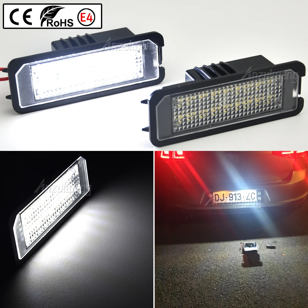 2 X18Smd Kit Led Senza Errori Per Vw Amarok Eos Golf 6 Golf 7 New Beetle Polo Passat Cc Led Lampade Con Targa