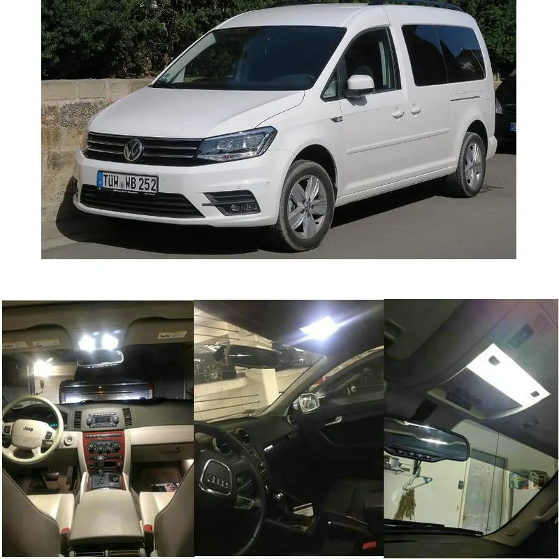 Set Completo Di Illuminazione Interna A Led Per Vw Amarok Bora Caddy 3 2K Caddy 4 Crafter Golf 4 Variant