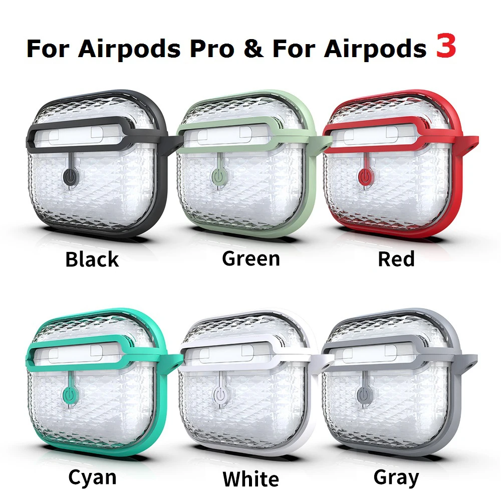 Per Apple Airpods Pro Airpods 3 Custodia Wireless Bluetooth Auricolare Trasparente Per Airpods 3 2021 Copertura Antipolvere Con Cordino