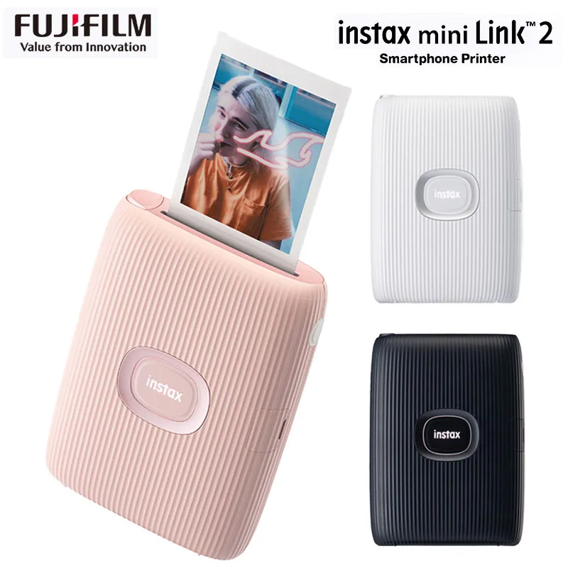 Stampante Fujifilm Instax Mini Link 2 Originale Stampanti Per Fotocamere Instax (Opzionale 20 / 40 Fogli Instax Mini Pellicola Bianca)