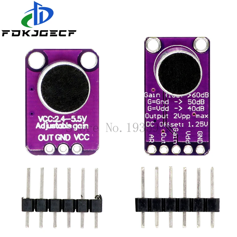 10Pcs Max9814 Microfono Agc Amplificatore Bordo Di Modulo Sensore Di Suono Controllo Di Guadagno Automatico Attacco Per Arduino Max4466 Bordo Del Pwb