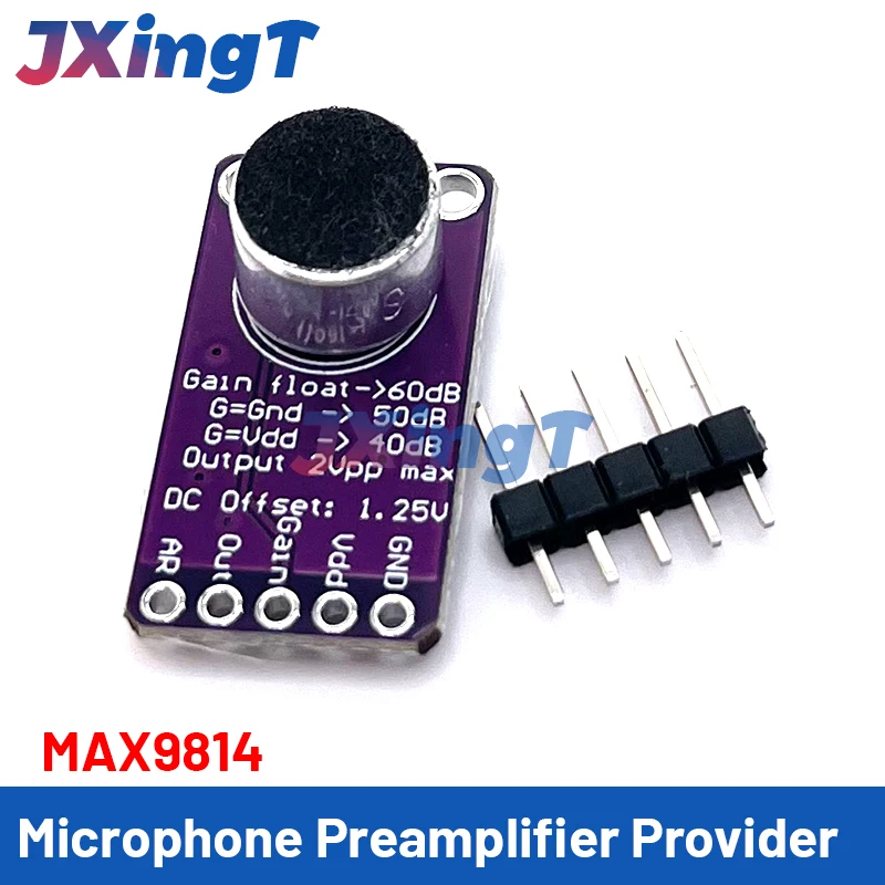 Max9814 Microfono Agc Scheda Amplificatore Modulo Sensore Audio Attacco Controllo Guadagno Automatico Per Arduino