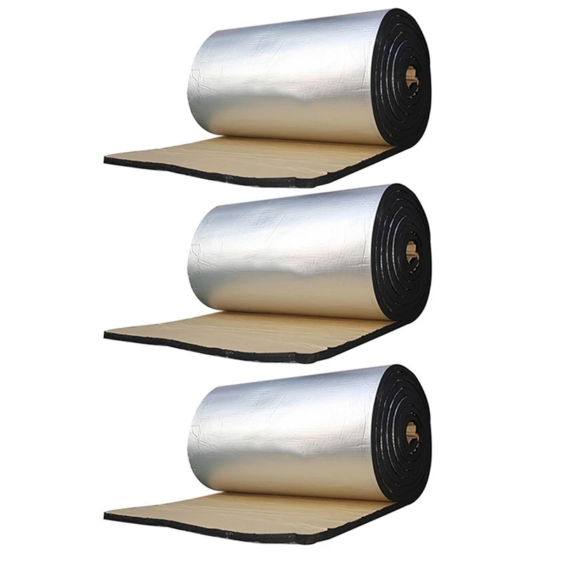 3Pcs 50 X200Cm Fonoassorbente Isolamento Auto Bloack Heat & Sound Thermal Proofing Pad Ricambi Auto Per Automobili