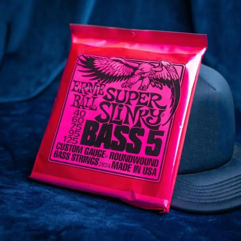 Ernie Ball 2824 Super Slinky Bass String Acciaio Nichelato 5 String Double Bass Accessorie 40. 60. 75. 95. 125