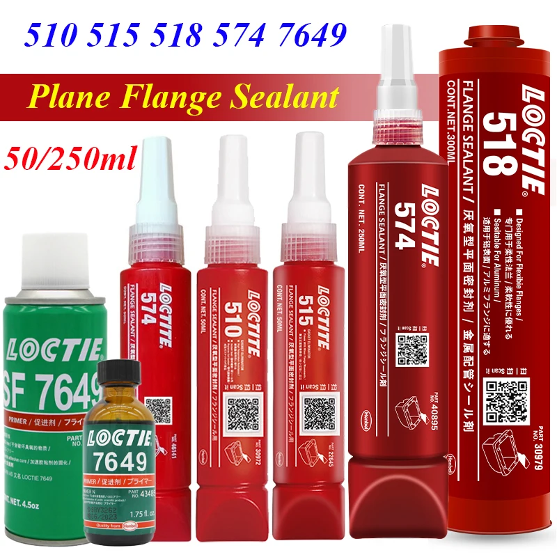 50Ml 250Ml Loctite 510 515 518 574 Sigillante Piatto Adesivo Anaerobico Flangia Ingranaggio Piano Metallo Sigillante Colla Resistente Alla Temperatura