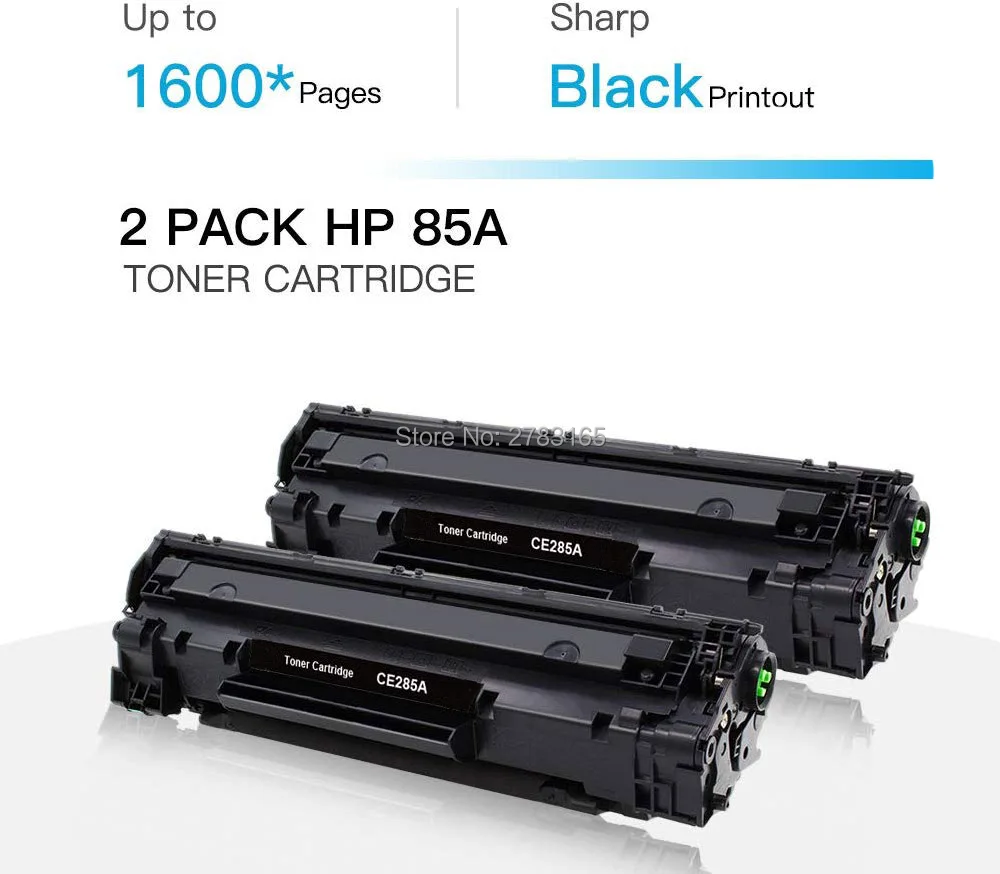 Confezione Da 2 Compatibile Per Hp Ce285A 85A Per Hp Laserjet Pro P1100 P1102 P1102W P1109W M1130 M1132Mfp M1212 M1217Nfw