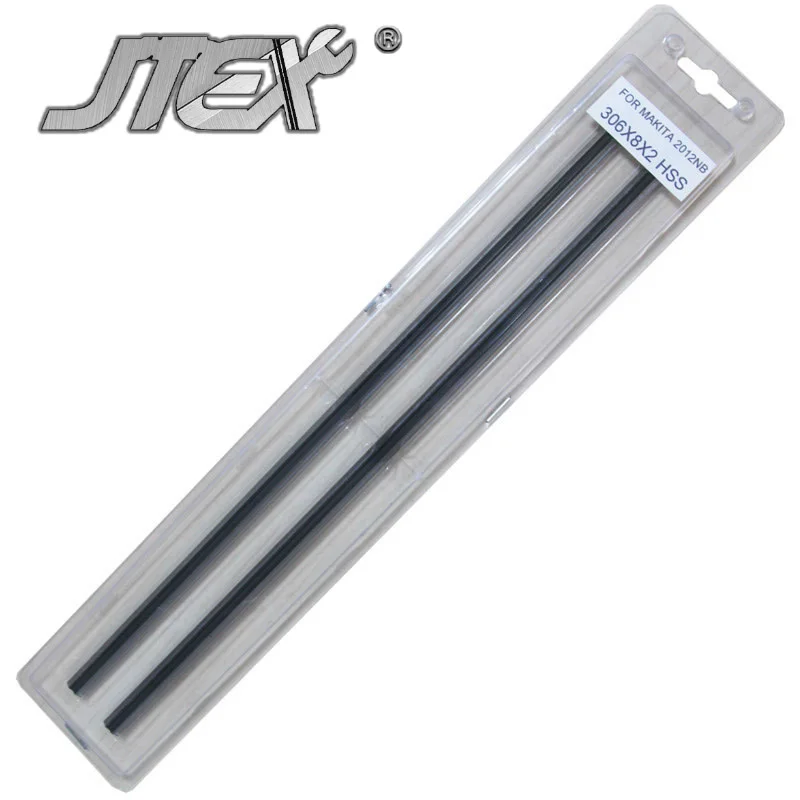Lame Per Pialla Jtex 306Mm Hss 306X8X2Mm Per Makita 2012Nb, 2012 Strumento Per La Lavorazione Del Legno Pialla 2 Pezzi