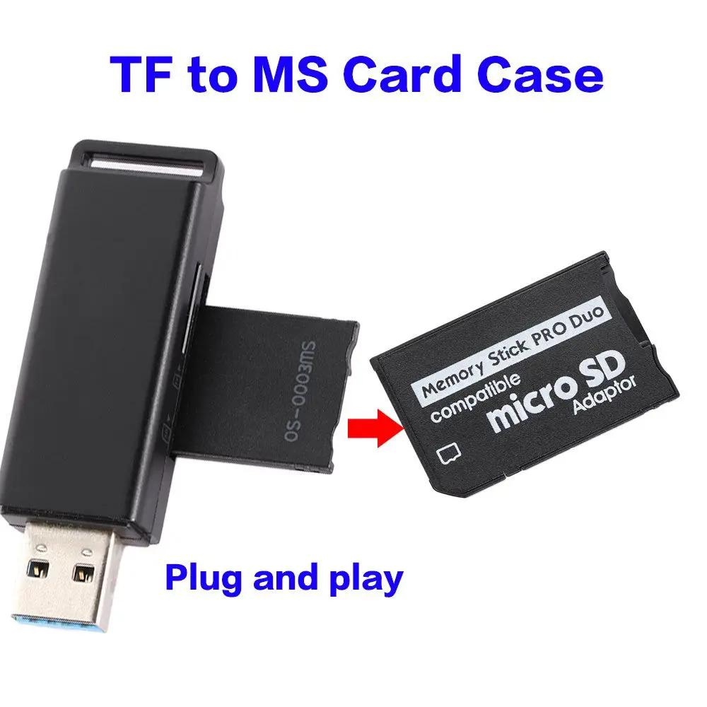 Adattatore Per Scheda Di Memoria Da Tf A Ms Plug And Play Mini Memory Stick Adattatore Parti Di Ricambio Accessori Per Pro Duo