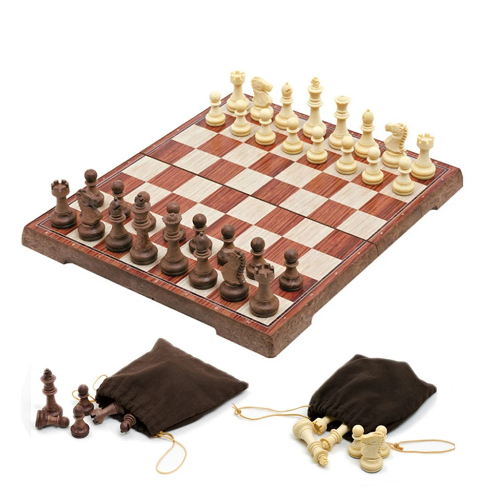 Gioco Di Scacchi Graining In Plastica Pezzi Di Scacchi Magnetici Scacchiera Pieghevole Scacchi Setc Family Gioco Da Tavolo Per Giocattolo Regalo
