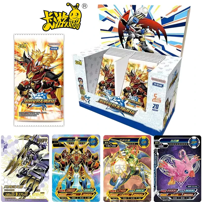 Kawou Digimon Adventure Cards Legendary Edition 2Th Rare Sp Ur Carte Tgr Trasparenti Anime Periferiche Collection Cards Toys