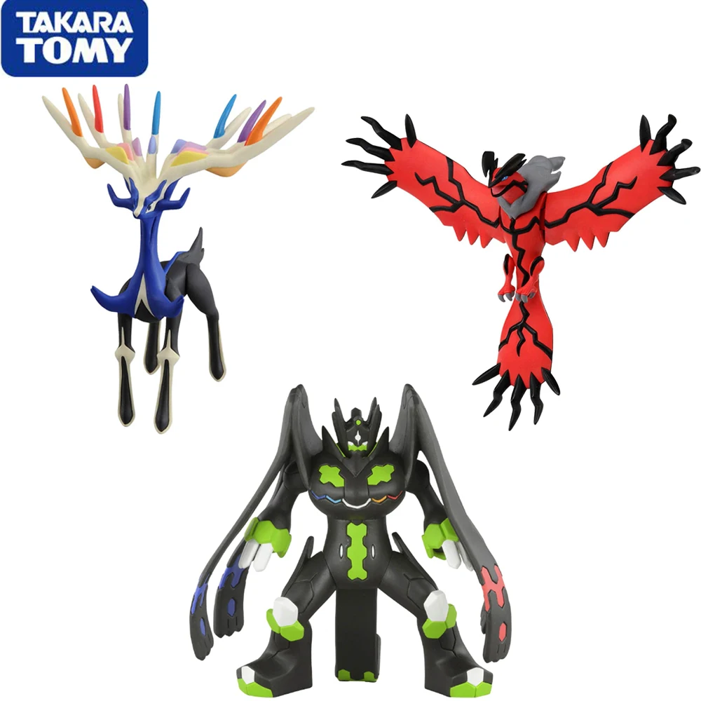 Stked Takara Tomy Pokemon X Y Monster Collection Xeroneas Yveltal Forma Perfetta Figura Modello Giocattoli Da Collezione Pokemon Leggendario