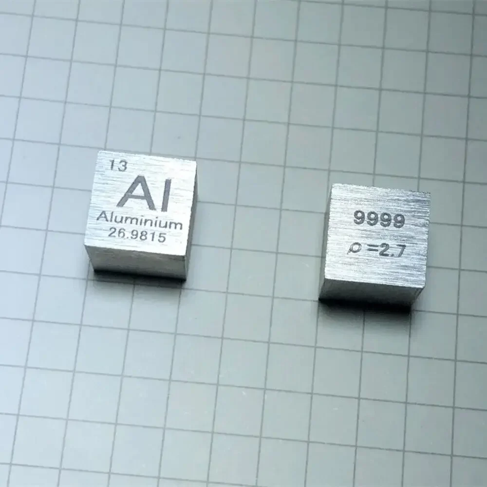 10Mm Ai≥ 99.99% Alluminio Ai Cube Tavola Periodica Degli Elementi Cubo Fatto A Mano Scienza Educativa Artigianato Fai Da Te Display