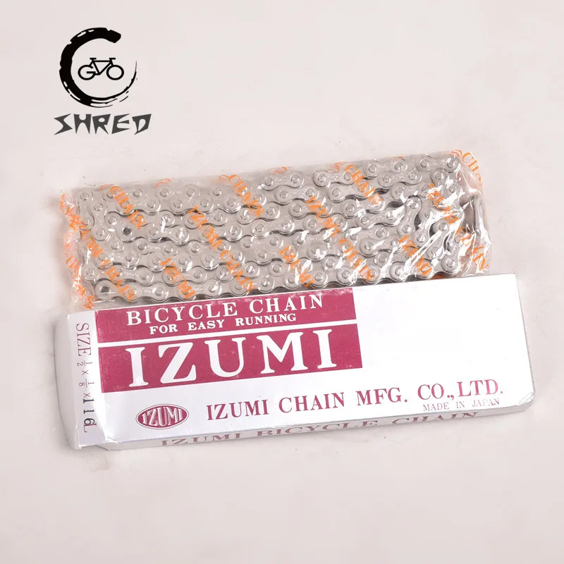Giappone Izumi Fixed Gear Bike Chain Track Single Speed Bicycle 1/2*1/8*100/116L Links Racing Fixie Chain Parts Accessori Per Bici