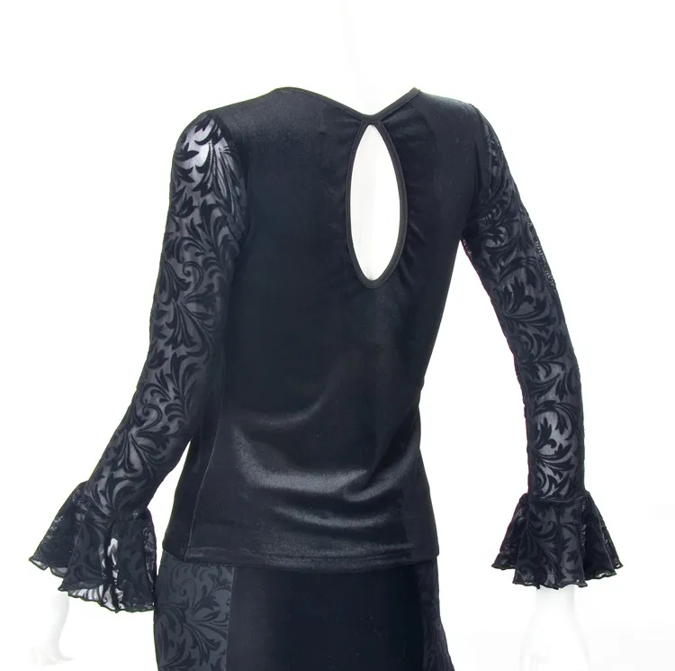 Danza Moderna Prima Che Il V Acque Posteriore Foglia Di Loto A Maniche Lunghe Cappotto T15043 Pratica Dettol