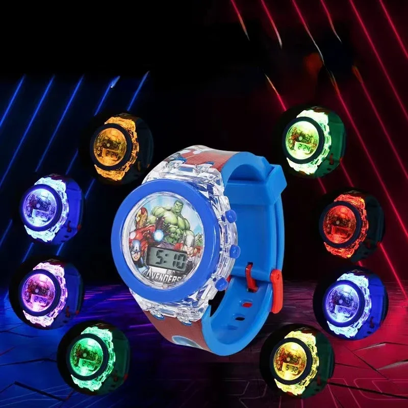 Hot Disney Luminous Watch Mickey Minnie Toy Watch Bambini Cartoon Watch Studente Prestazioni Elettroniche Merci Regalo Creativo