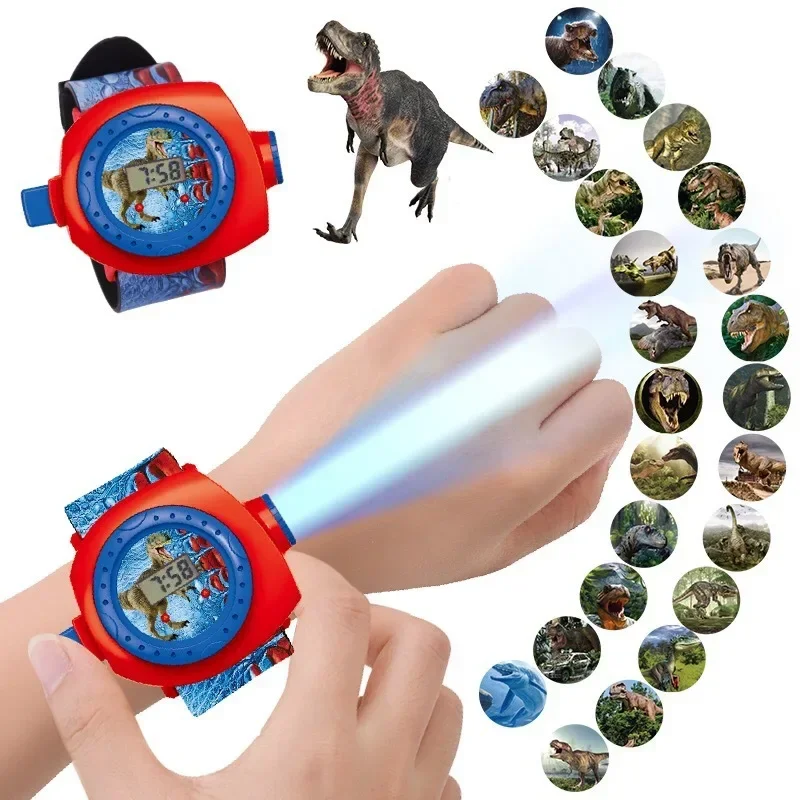 Cartoon 20 Immagini Dinosauro Proiezione Bambini Guardano Giocattolo Per Bambini Ragazzi Ragazze Regali Per L'Asilo Orologi Per Bambini Orologio Premi