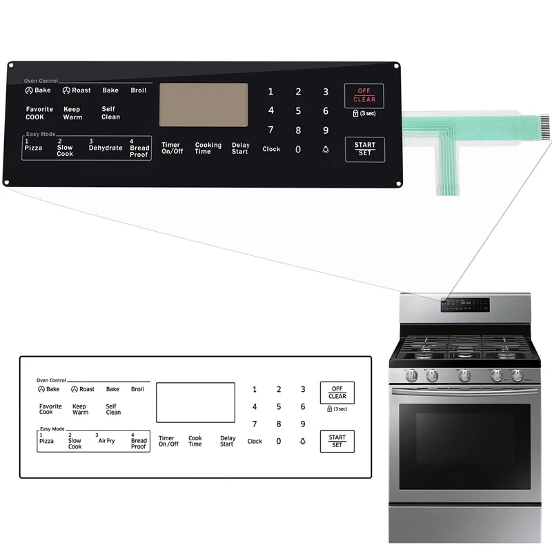 Dg34-00027B Sostituzione Del Touchpad Dell'Interruttore A Membrana Per Samsung Range Oven Muslimb, Muslimb, Muslimah, Muslimblack