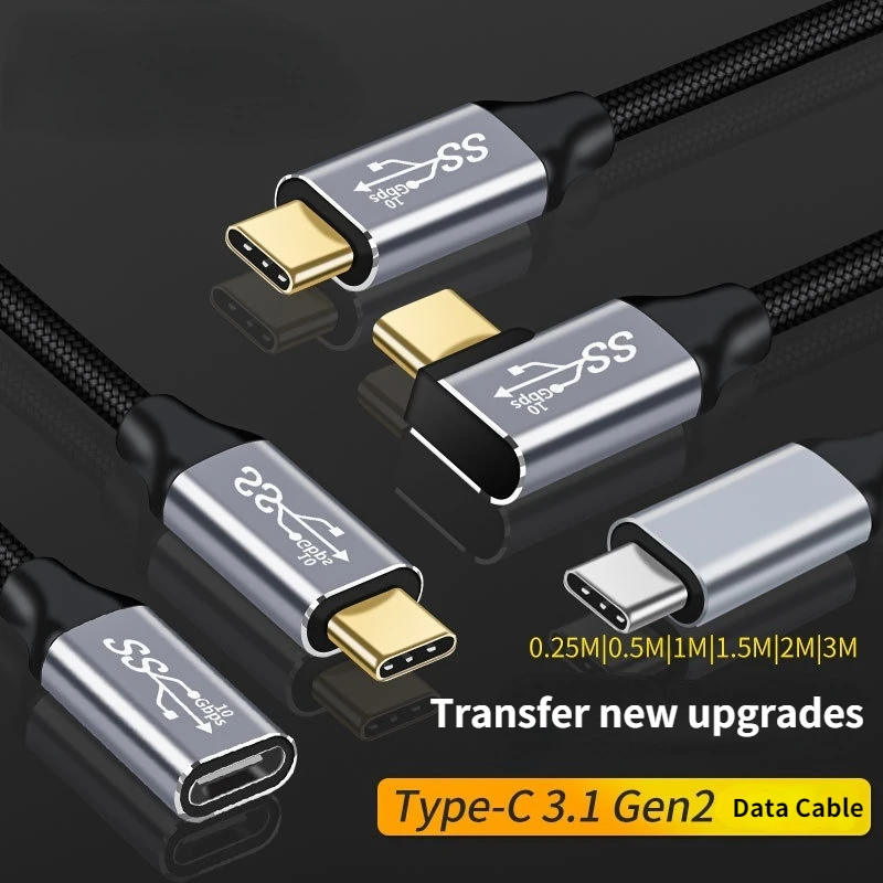5A 100W Usb3.1 Type C Cable For Huawei Samsung Xiaomi Led Display Type-C To Type-C Fast Charger Cable E-Marker For Macbook Phone