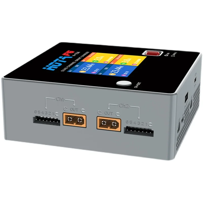 Hota F6 Smart Balance Charger 4 X25 0W/15A Con Type-C 2 In 1 Xt60 Plug Lipo Liion Nimh Batteria Per Iphone Imac Samsung Ricarica