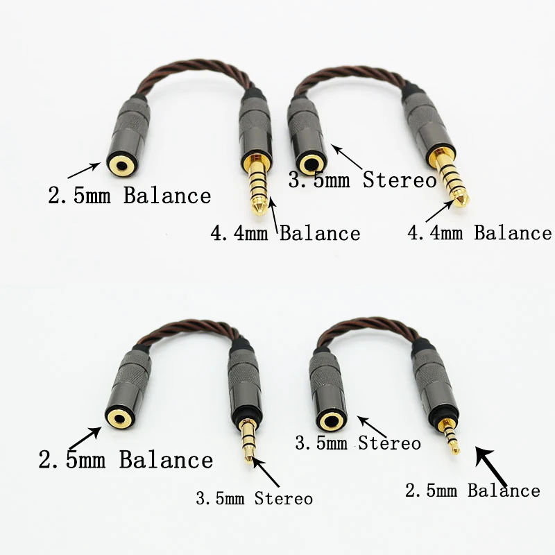 Cavo Di Conversione Balance Cavo Audio Da 3.5Mm A 4.4Mm/2.5Mm Da 2.5Mm A 3.5Mm/2.5Mm A 4.4Mm Cavo Adattatore Lightning/Type-C A 3.5Mm
