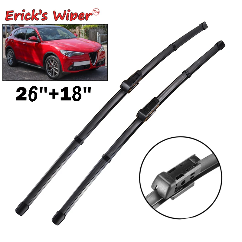 Ener'S Wiper Lhd Spazzole Tergicristallo Anteriori Per Alfa Romeo Stelvio 2016 - 2023 Parabrezza Parabrezza Spazzole Antipioggia Per Auto 26 "+ 18"