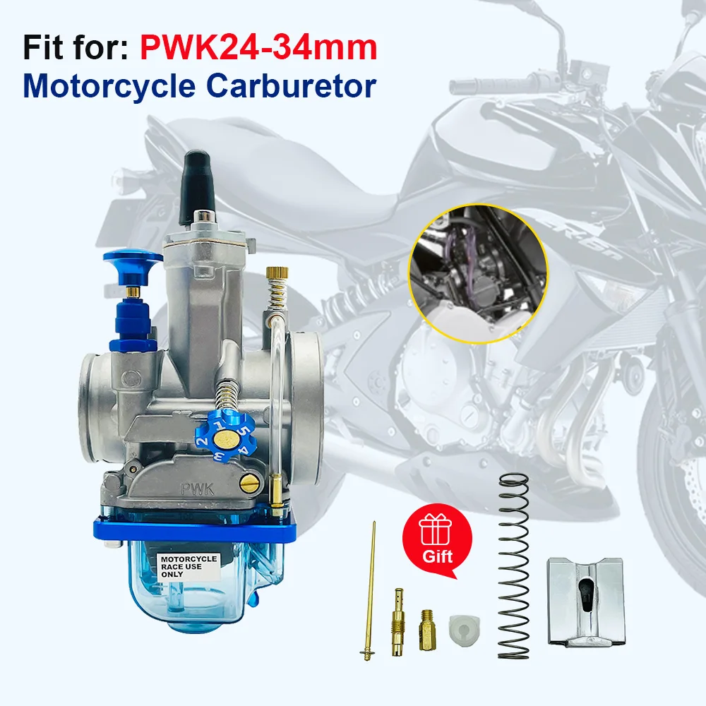 Carburatore Moto Pwk 24-34Mm Per Honda Suzuki 100Cc A 300Cc Keihin Koso Kawasaki Oko Atv Dirt Bike 2/4 Stroke Go Kart