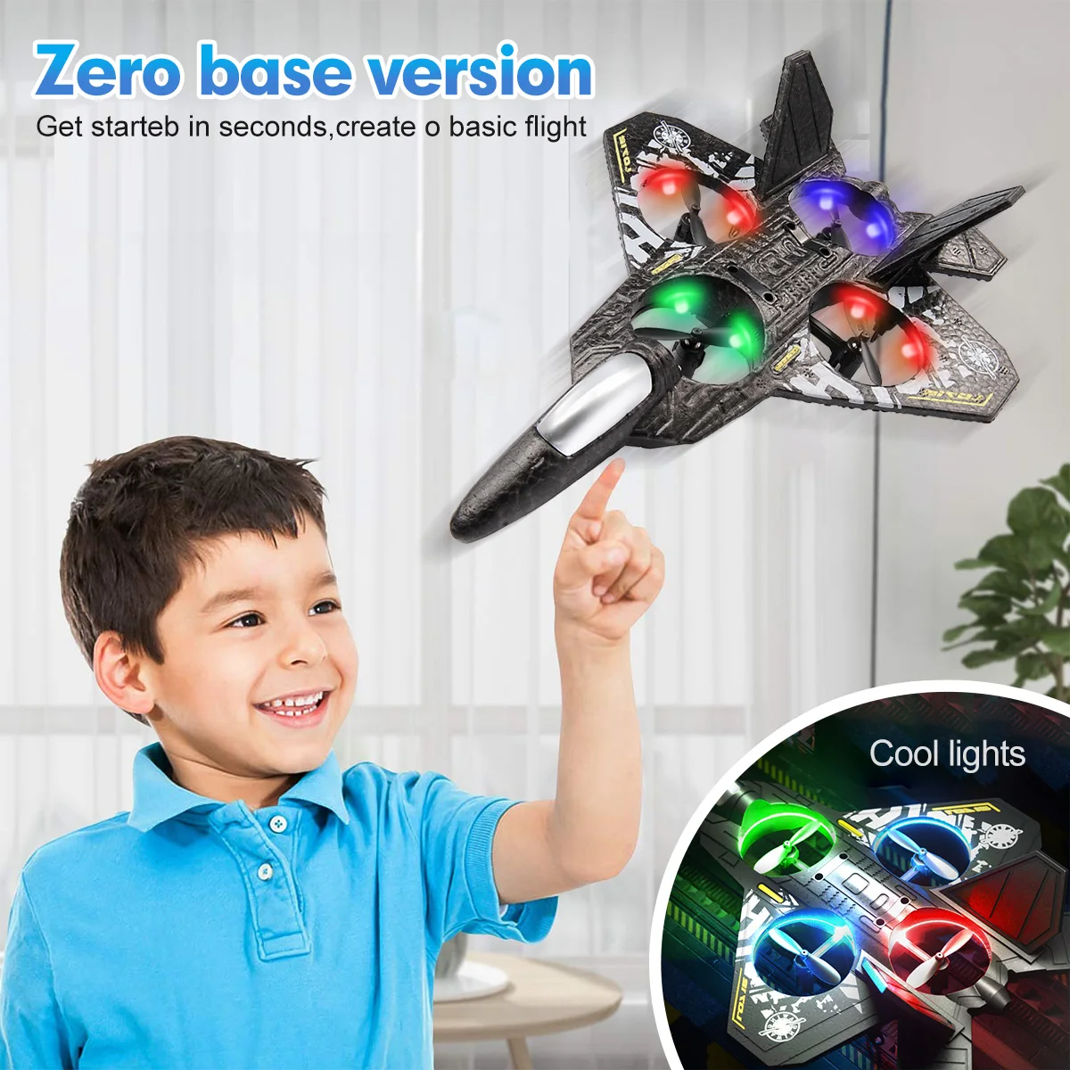 V17 Rc Plane 2.4G Gravity Sensing Rc Aliante Rotazione Di 360 ° One Key Decollo Telecomando Aereo Epp Foam Toys Kids For Gift