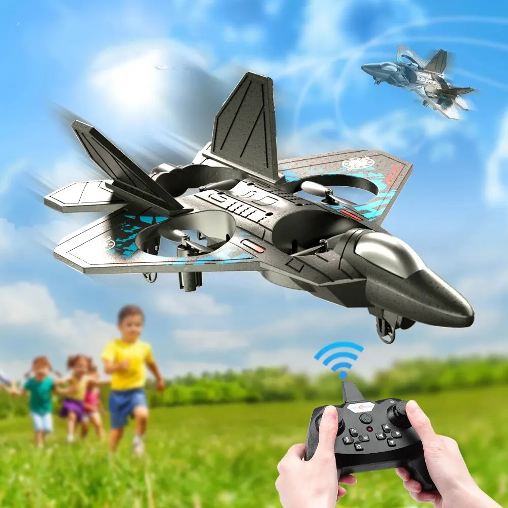 L0712 Rc Aereo 2.4G Aereo Telecomandato Con Rilevamento Della Gravità Elicottero Aliante Con Luce Epp Foam Fighters Per Ragazzi Bambini