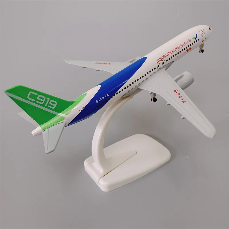 19Cm China Air Comac C919 China Commercial Aircraft Corporation Airlines Diecast Airplane Model Aircraft & Landing Gears