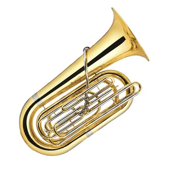 Bb Tuba Laccato Oro Di Alta Qualità In Vendita