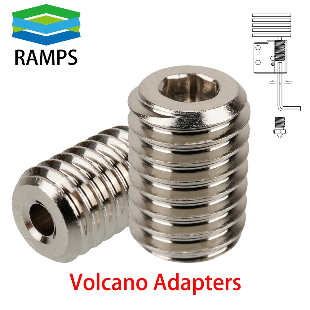 Ramps High Flow Cht Ugello Connettore In Rame V6 Vulcano Adattatore Hotend Per Blocco Riscaldatore Vulcano A Ugello V6