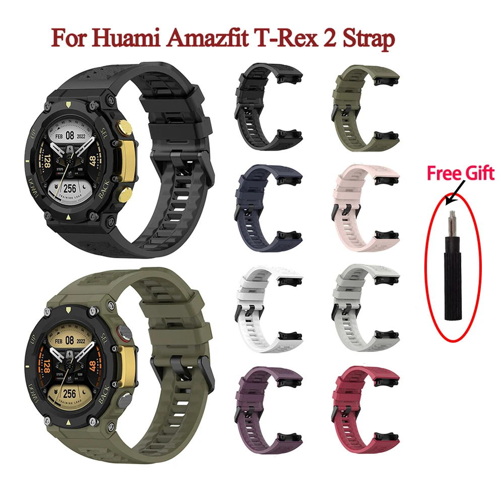 Per Amazfit T-Rex 2 Cinturino Di Ricambio In Silicone Per Cinturino Amazfit Trex2 T-Rex2 Cinturino Sportivo Per Cinturino Amazfit T Rex2