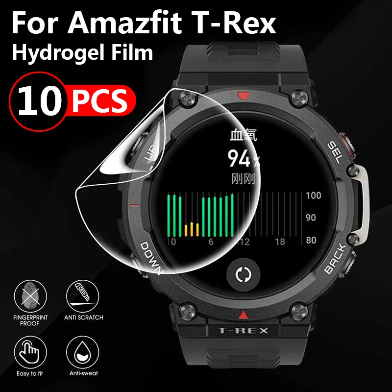 Hydrogel Film For Amazfit T-Rex Shockproof Screen Protector Scratch Resistant Soft Smart Watch Film Protectors For Amazfit T-Rex