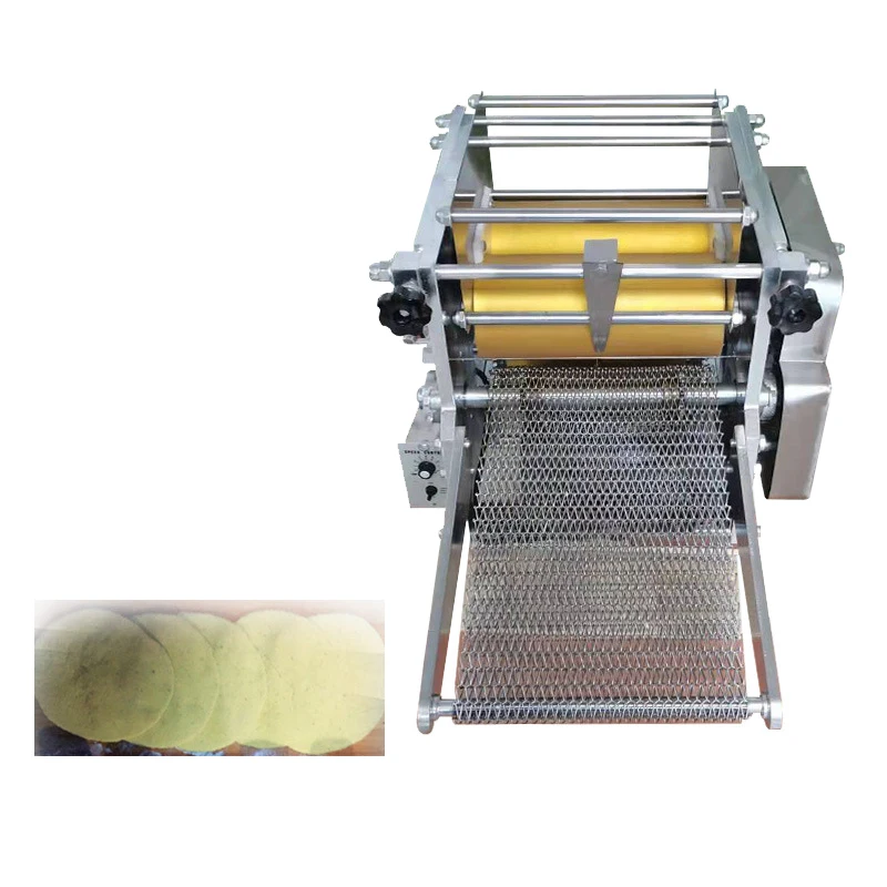 Mais Tortilla Pancake Wraps Making Rolling Machine Commercial Roti Chapati Dumpling Baozi Wrapper Maker