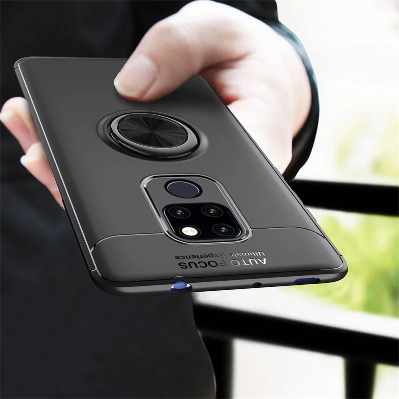 Huawei Mate 20 X Mate20X Evr L29 Custodia Per Auto Anello Magnetico Cover Posteriore Per Huawei Mate 20X5G Evr N29 Soft Tpu Silicon Coque