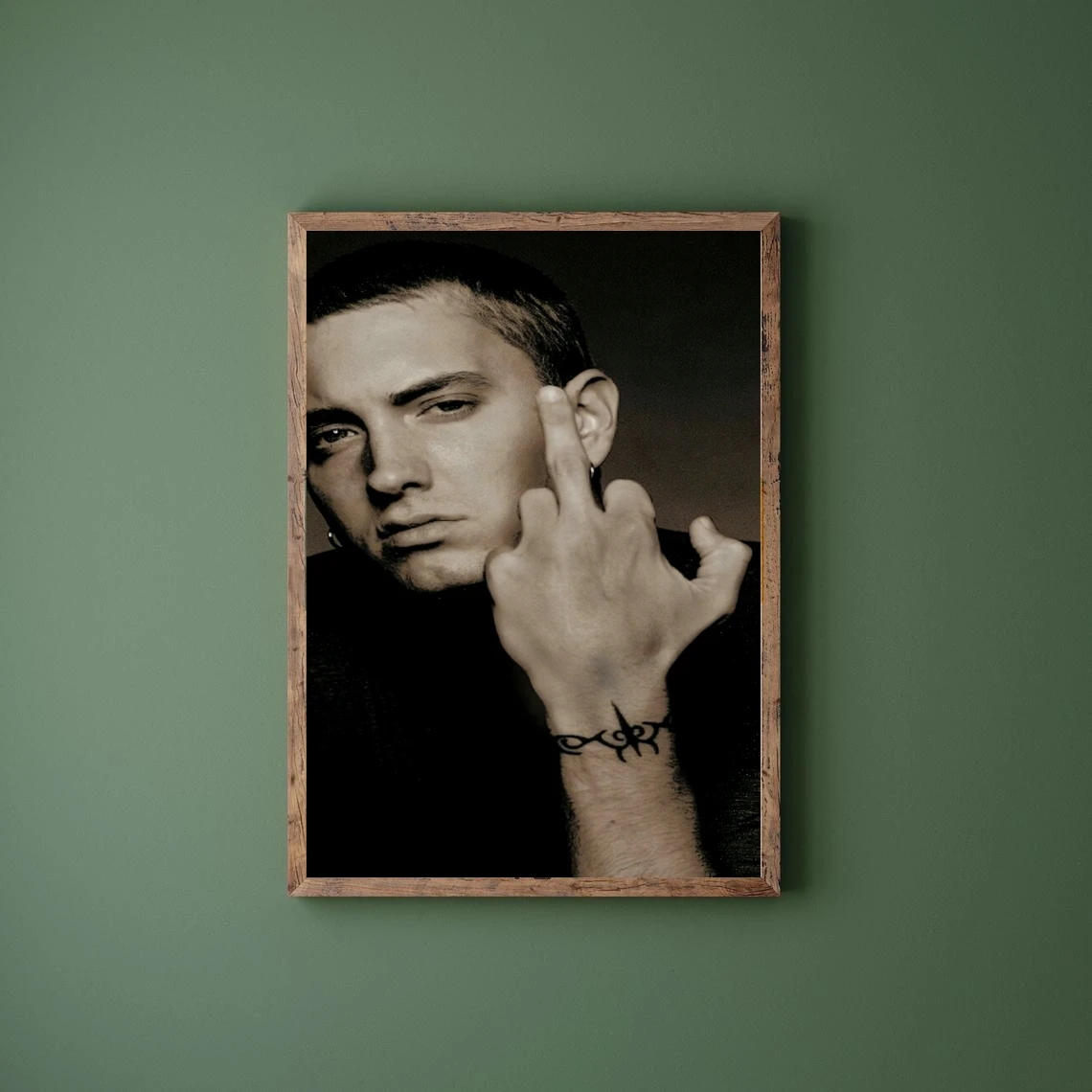 Eminem Poster Music Album Canvas Poster Art Hip Hop Rapper Pop Music Star Home Wall Painting Decoration (No Frame)