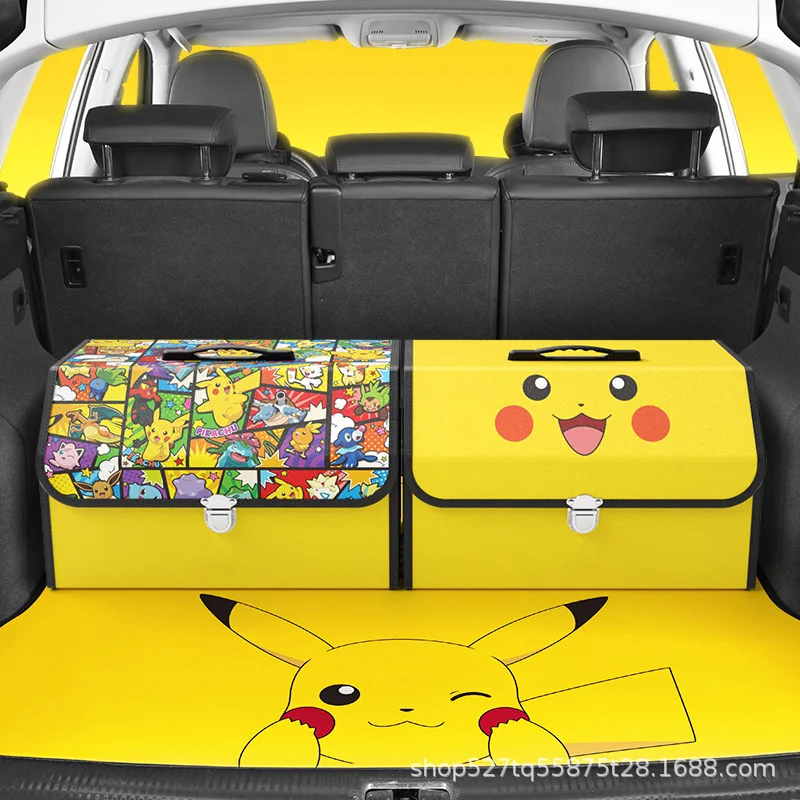 Pokemon Car Trunk Storage Box Pikachu Cartoon Trunk Car Storage Box Organizza E Conserva Forniture Per Auto Regali Completi