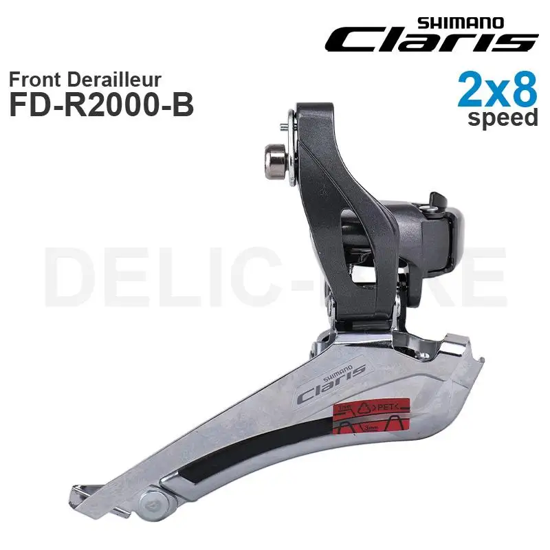Shimano Claris R2000 2X8 Velocità Deragliatore Anteriore Fd-R2000 Morsetto Supporto Fascia/Brasato-On Mount Road - 2X8-Speed Ricambi Originali